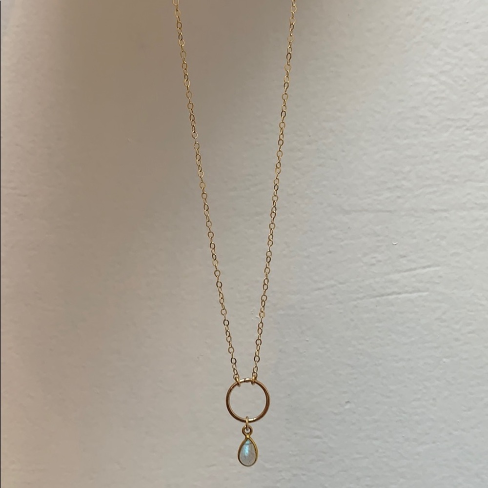 Round opal necklace